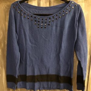 Blue and black sweater